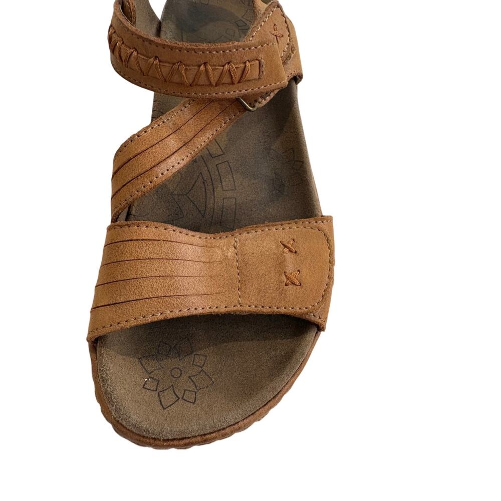 Taos Zenith Sandal Brown Leather Women 6 Comfort Adjustable Z-Strap Arch Support - Picture 4 of 13